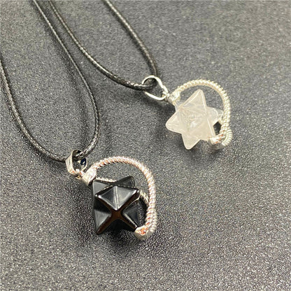 The Mysterious Six-pointed Star Swivel Necklace