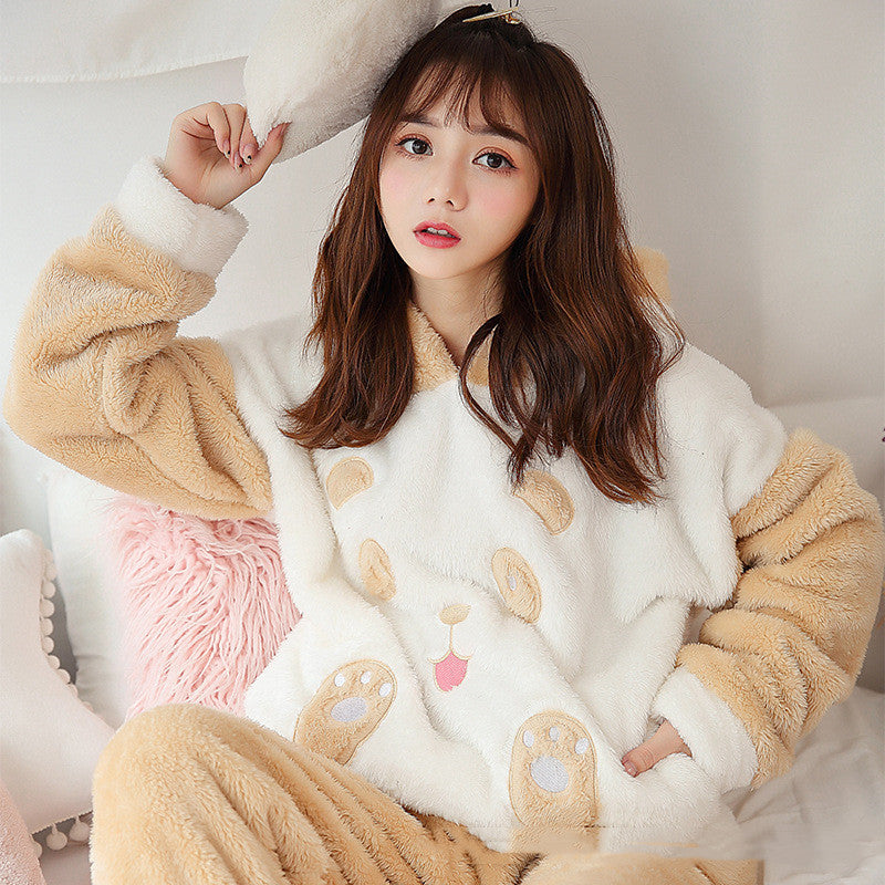 New Plush Home Pajamas For Winter Household