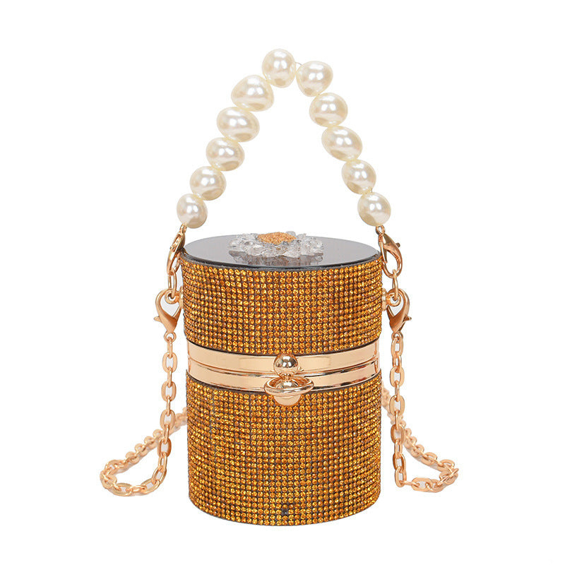 Acrylic Plastic Box New Diamond-studded Evening Chain Bag