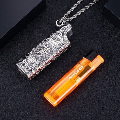 Titanium Steel Personality Lighter Pendant Men's Retro All-match Lighter