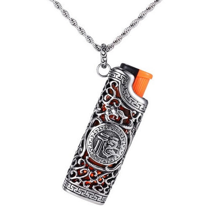 Titanium Steel Personality Lighter Pendant Men's Retro All-match Lighter