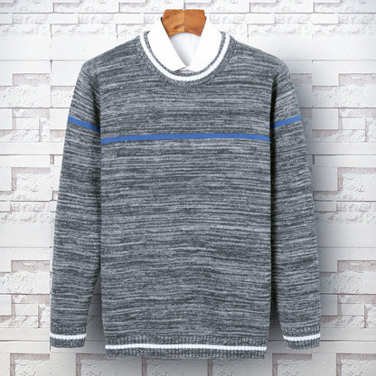 New Men's Round Neck Knitted Bottoming Shirt Thin Section