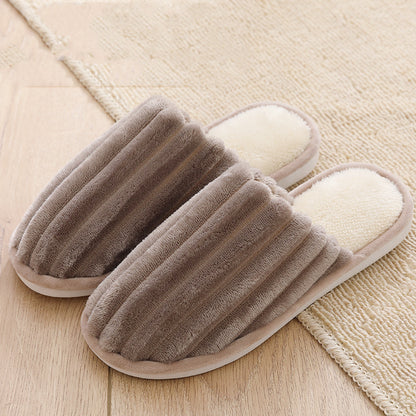 Season Home Warm Couple Plush Slippers