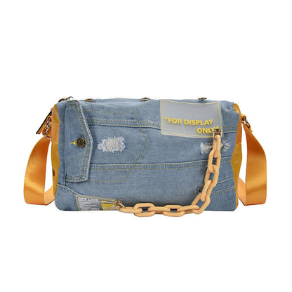 Denim Women's One-shoulder Yoga Sports Bag