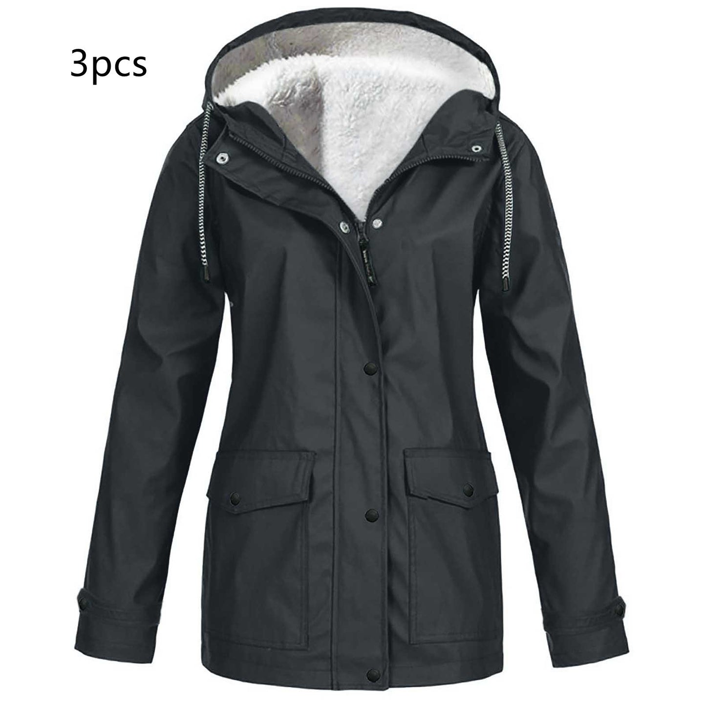 Fleece Outdoor Mountaineering Hooded Jacket