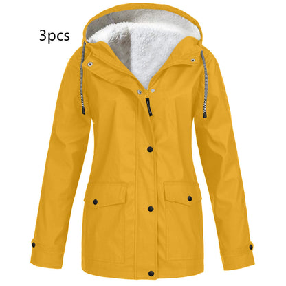 Fleece Outdoor Mountaineering Hooded Jacket