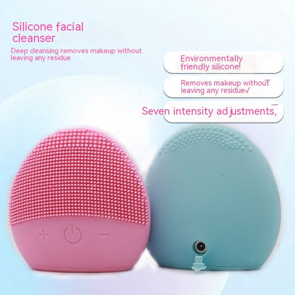 Rechargeable Electric Facial Brush Silicone Gel Cleansing System