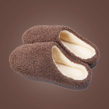 Couple Japanese Indoor Thick-soled Non-slip Slippers Household Warmth Thick Plush