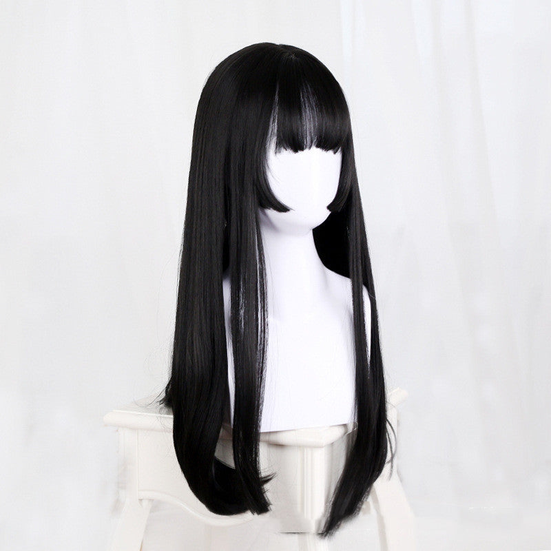 Women's Chemical Fiber Wig With Long Straight And Princess Cut Bangs