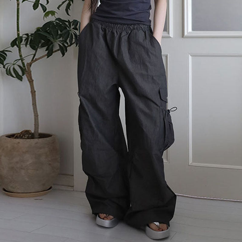 Loose Straight Wide Leg Casual Trousers