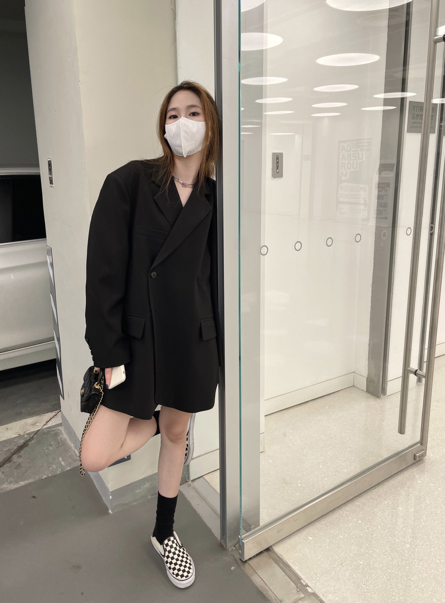 Women's Wide-shoulder Suit Back Slit Profile Jacket