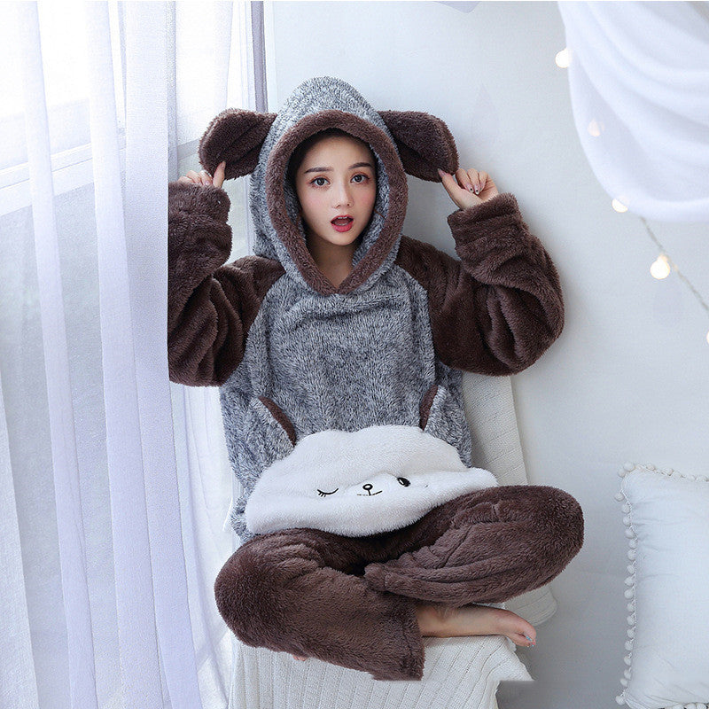 New Plush Home Pajamas For Winter Household