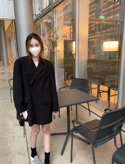 Women's Wide-shoulder Suit Back Slit Profile Jacket