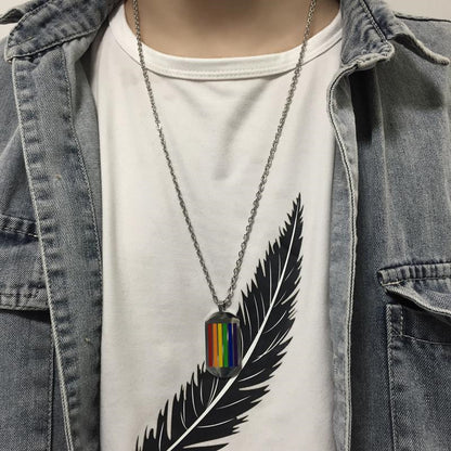 Six Color Rainbow Necklace Hip Hop Fashion Brand Jewelry