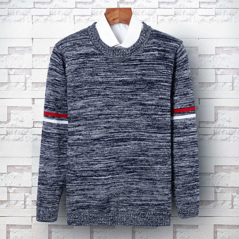 New Men's Round Neck Knitted Bottoming Shirt Thin Section