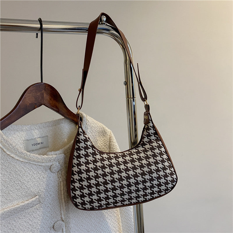 Trendy Fashion Retro Printing Trendy One-shoulder Small Square Bag