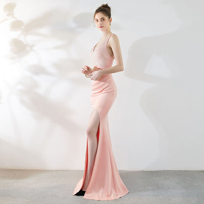 Evening Dress Sexy Fashion Ladies Long Fishtail Is Thin