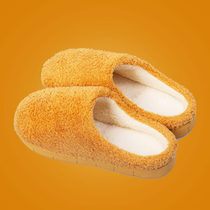 Couple Japanese Indoor Thick-soled Non-slip Slippers Household Warmth Thick Plush