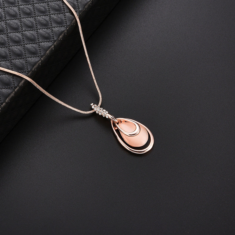 New Water Drop Pendant Alloy Necklace