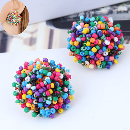 Bohemian Rice Bead Earrings Accessories Jewelry