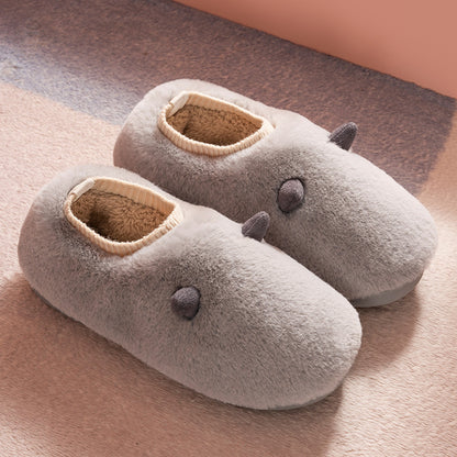 Home Warmth Confinement Cotton Slippers Bag Heel