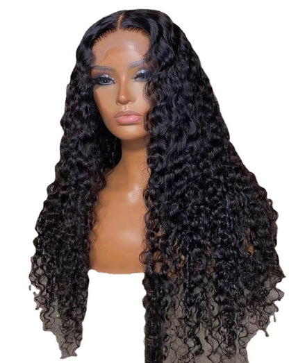 Front Lace Wig Women's Chemical Fiber Long Curly Hair