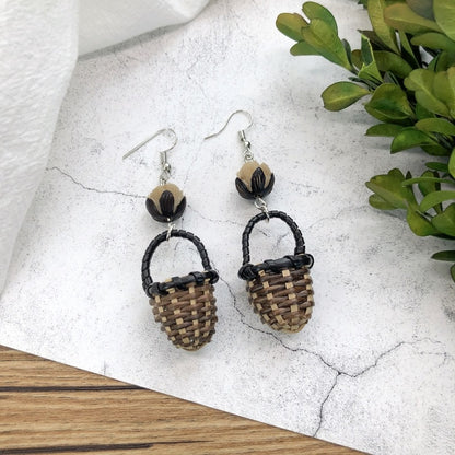 Vintage Forest Grass And Rattan Woven Handmade Earrings