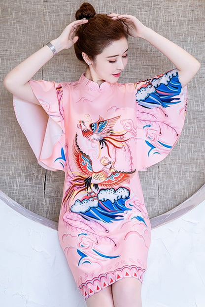 Mid-length Fashion Printed Chiffon Dress