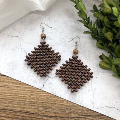 Vintage Forest Grass And Rattan Woven Handmade Earrings