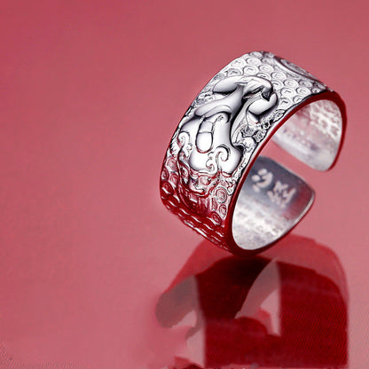 Pure Silver Brave Domineering Personality Sterling Silver Men's Ring