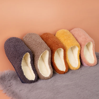 Couple Japanese Indoor Thick-soled Non-slip Slippers Household Warmth Thick Plush